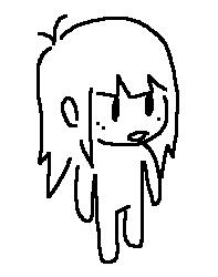 got my hair straightened once. its usually very very curly, actually! image i drew when i got my hair straightened once and felt cute